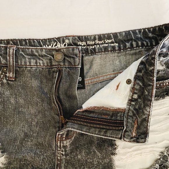 High Rise Short Distressed Jean Shorts - Mossimo by Target - Grey - Picture 5 of 10